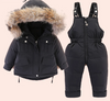 Kinder Winterset: Daunenjacke + Jumpsuit