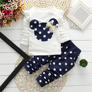 Bow Dot T-Shirt Set: Modischer Trainingsanzug für Baby Mädchen