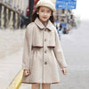 Turn Down Collar Wool Trench Coat