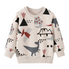 Dinosaur Pixel Pattern Print Design Sweater