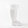 Puffy Mesh Lace Flower Kindersocke