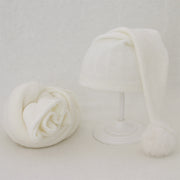 Kit Cobertor para Bebê & Gorro de Tricô com Pom Pom