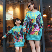 Robe assortie maman et moi motif chiens