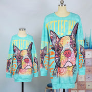 Robe assortie maman et moi motif chiens
