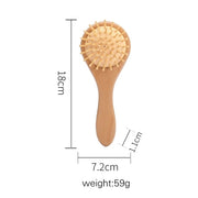 Bebé Cepillo de Cabello de Lana Suave Natural de Madera con Peine