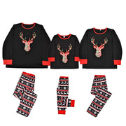 Ensemble de pyjamas assortis pour toute la famille – Motif élan pour maman, papa et enfants