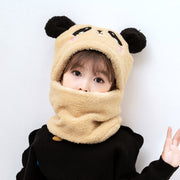 Hut Schal Zweiteiliger Kapuzenpullover Niedlicher Kaninchen Panda