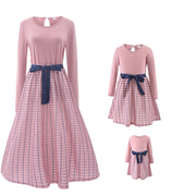 Mẹ Và Con Gái Đầm Gia Đình Phối Hợp – Váy Cotton Cao Cấp