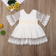 Vintage White Floral Lace Dress